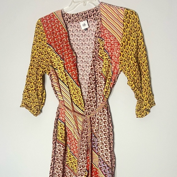 Cabi Poet Multicolor Long Wrap Jacket Duster Cardigan Small - Picture 5 of 9